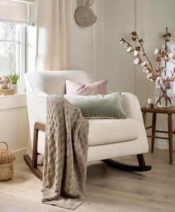 Mamas & Papas Blankets Cable Knit Blanket - Welcome to the World Seedling - Mocha