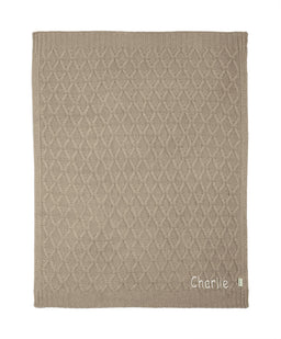 Mamas & Papas Blankets Cable Knit Blanket - Welcome to the World Seedling - Mocha