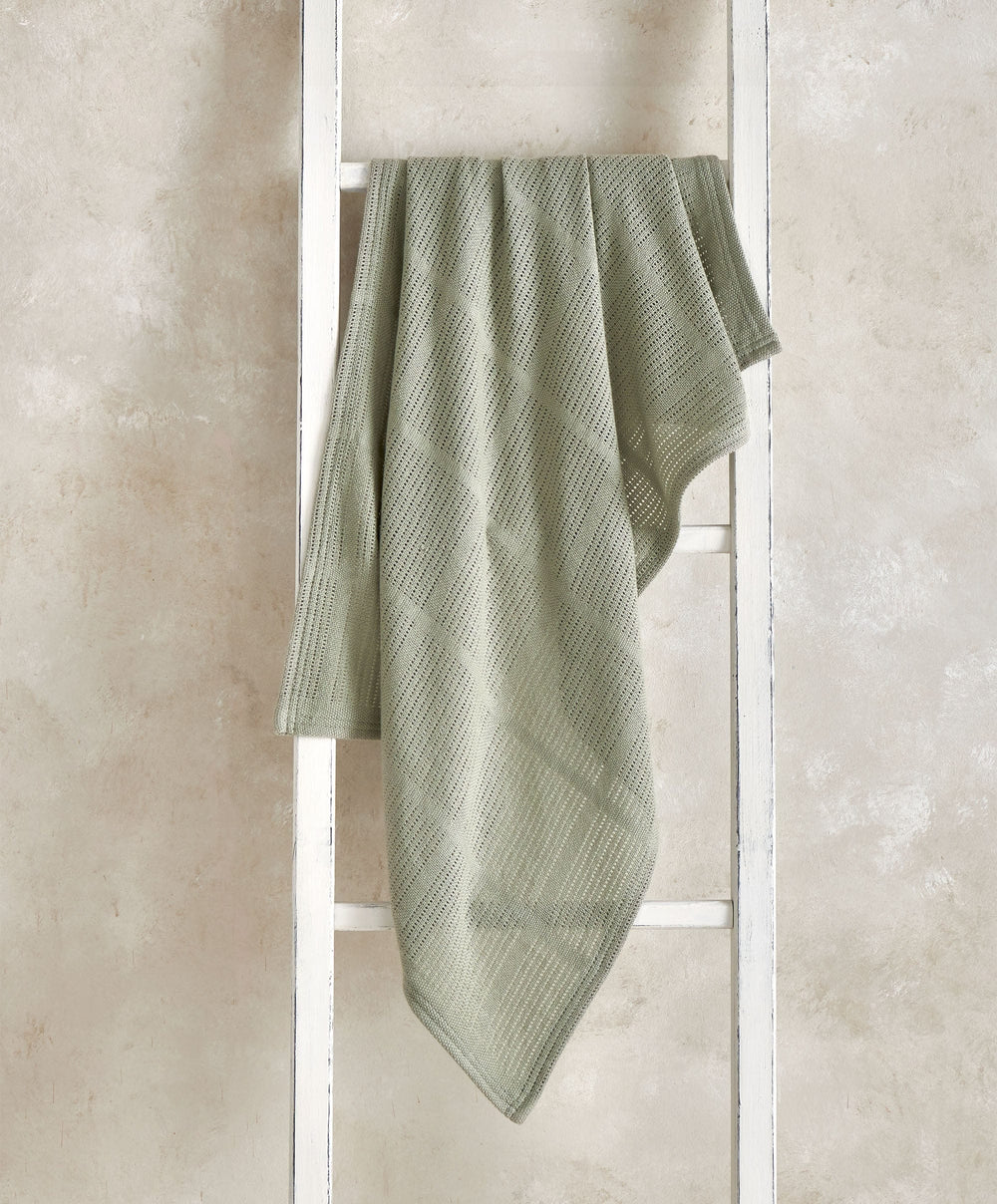 Mamas &amp; Papas Blankets Cellular Blanket - Sage