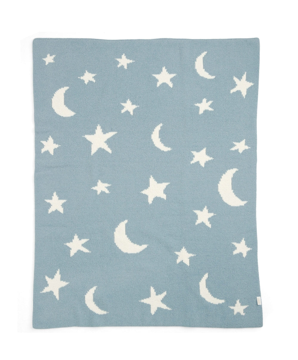 Mamas &amp; Papas Blankets Chenille Blanket - Blue Moon/Star