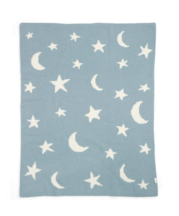 Mamas & Papas Blankets Chenille Blanket - Blue Moon/Star