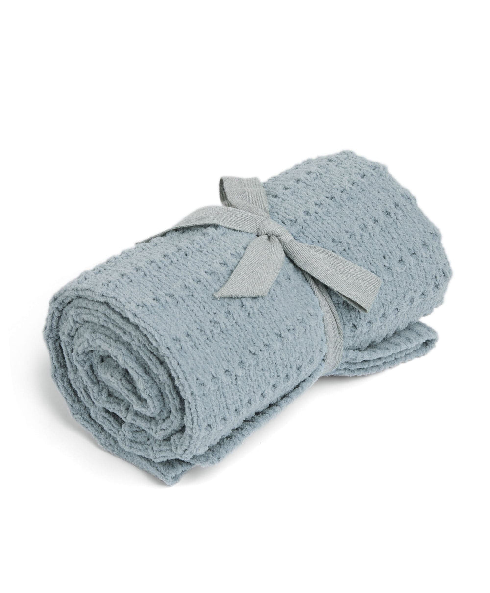 Mamas &amp; Papas Blankets Chenille Blanket - Blue Stripe