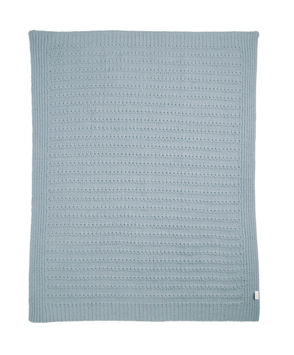 Mamas &amp; Papas Blankets Chenille Blanket - Blue Stripe