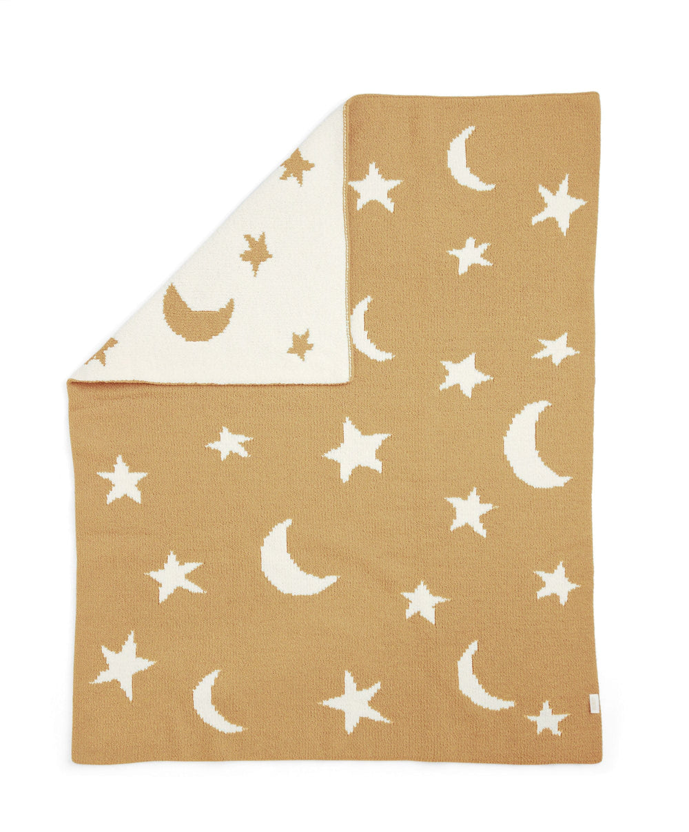 Mamas &amp; Papas Blankets Chenille Blanket - Mustard Moon/Star