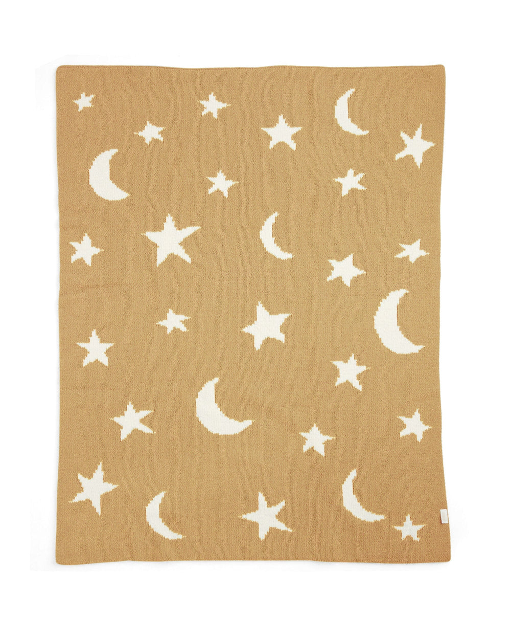 Mamas &amp; Papas Blankets Chenille Blanket - Mustard Moon/Star