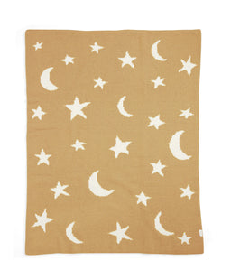 Mamas & Papas Blankets Chenille Blanket - Mustard Moon/Star