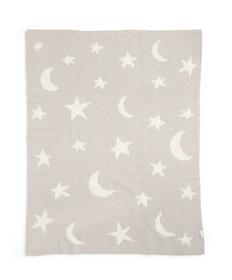 Mamas & Papas Blankets Chenille Blanket - Neutral Moon/Star