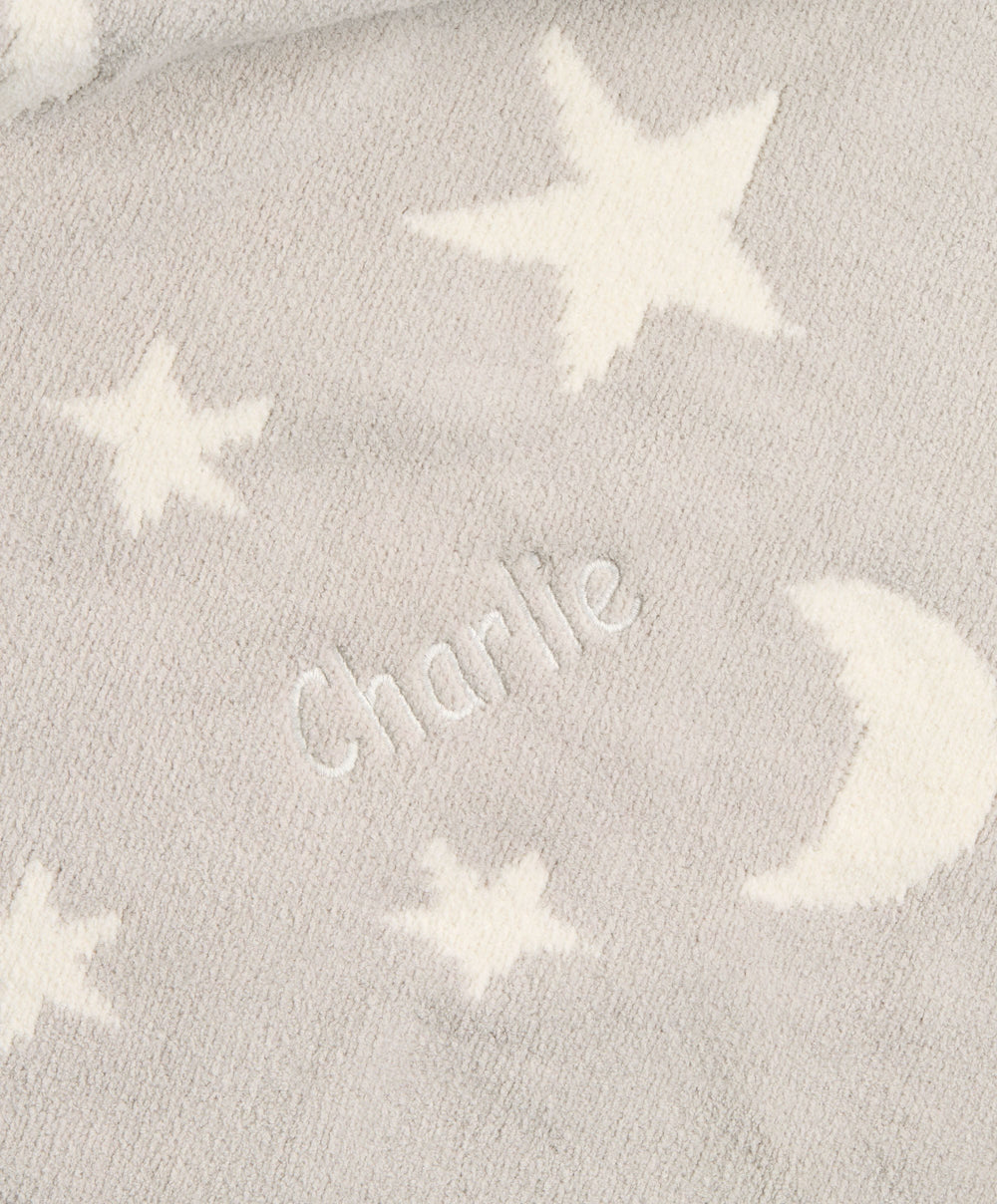 Mamas &amp; Papas Blankets Chenille Blanket - Neutral Moon/Star