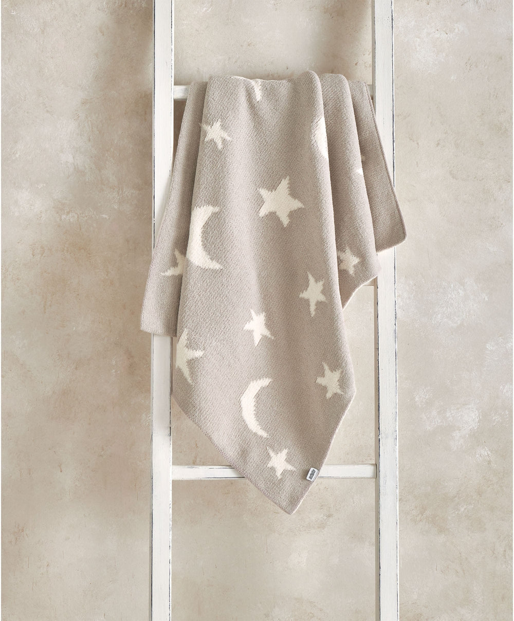 Mamas &amp; Papas Blankets Chenille Blanket - Neutral Moon/Star