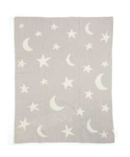 Mamas & Papas Blankets Chenille Blanket - Neutral Moon/Star
