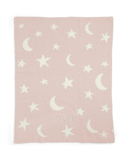 Mamas & Papas Blankets Chenille Blanket - Pink Moon/Star