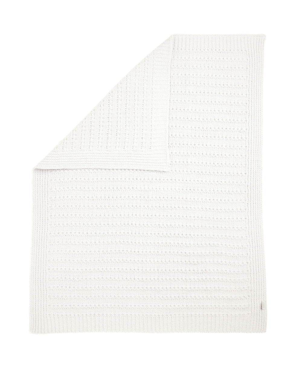 Mamas &amp; Papas Blankets Chenille Blanket - White Stripe