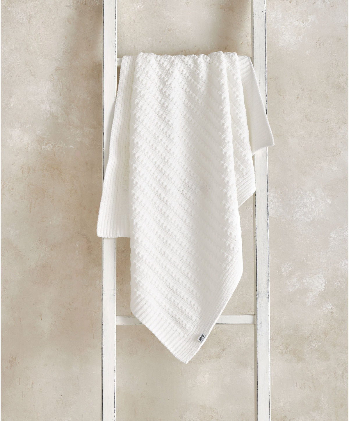 Mamas & Papas Blankets Chenille Blanket - White Stripe