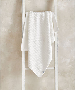 Mamas & Papas Blankets Chenille Blanket - White Stripe
