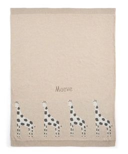 Mamas & Papas Blankets Giraffe Knitted Blanket - Oatmeal