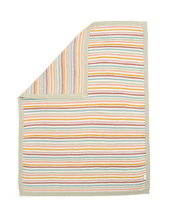 Mamas & Papas Blankets Knitted Blanket -  Multi Colour Stripe