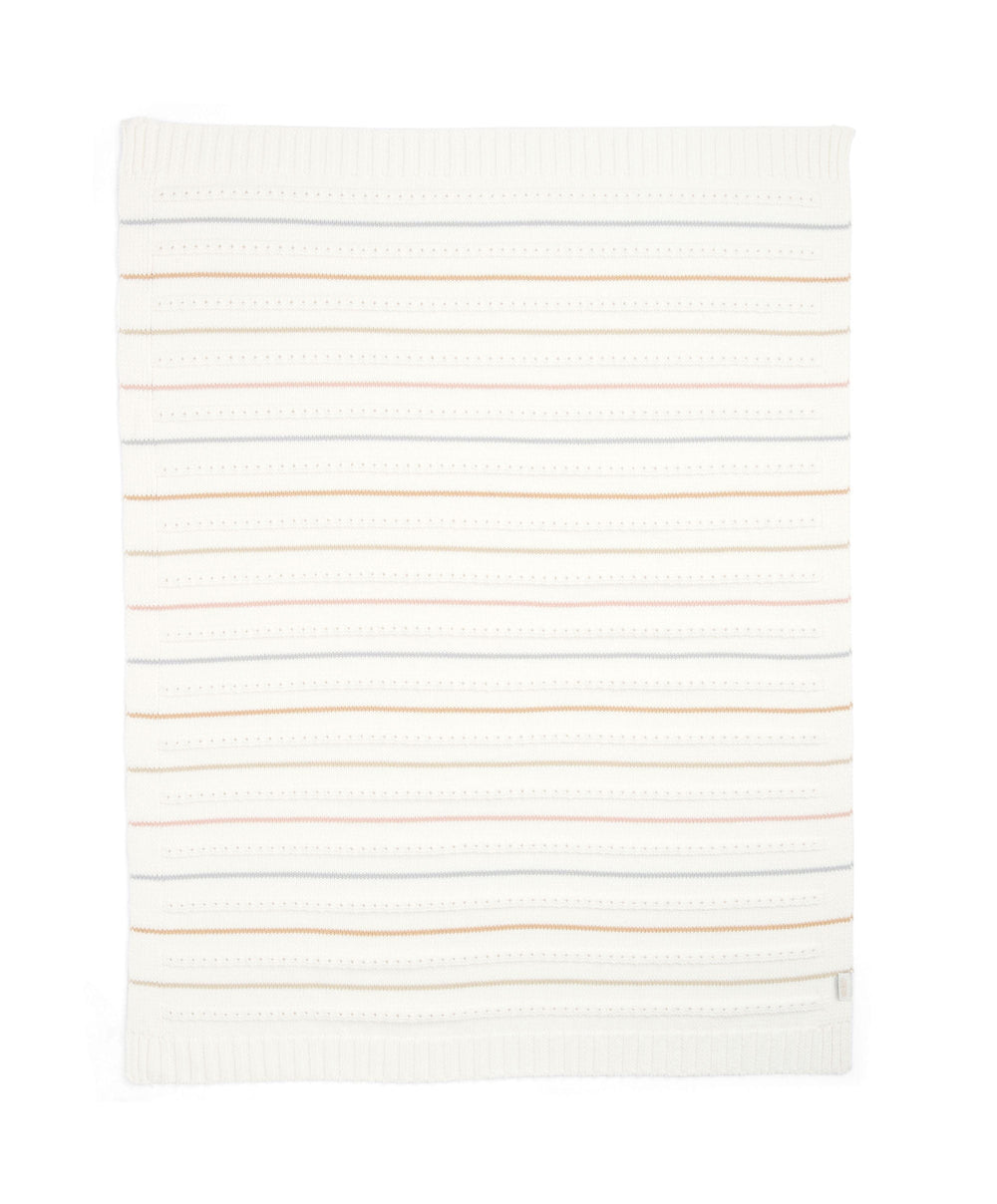 Mamas &amp; Papas Blankets Knitted Blanket - Neutral Stripe