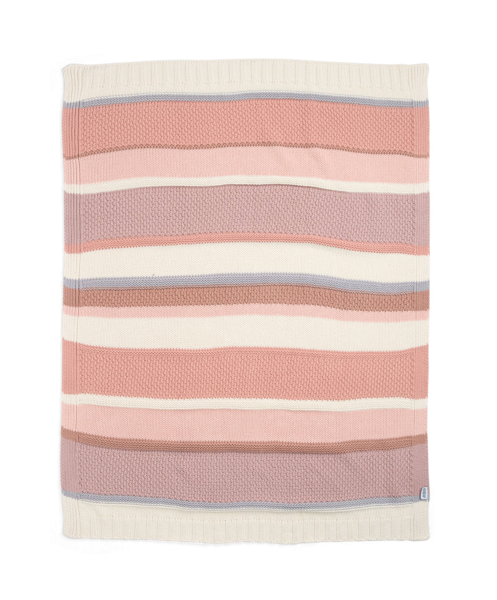 Mamas &amp; Papas Blankets Knitted Blanket - Pink Block