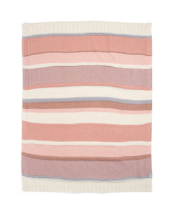 Mamas & Papas Blankets Knitted Blanket - Pink Block