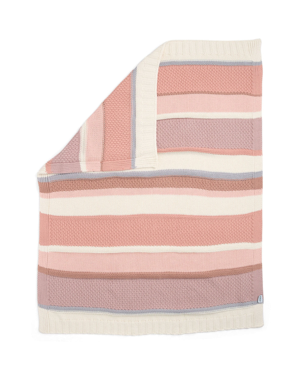 Mamas &amp; Papas Blankets Knitted Blanket - Pink Block