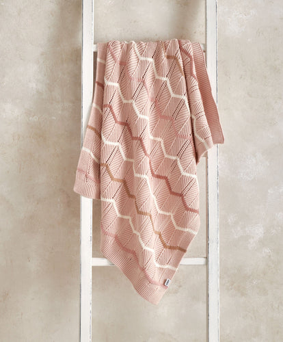 Mamas & Papas Blankets Knitted Blanket - Pink Wave
