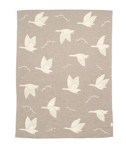 Mamas & Papas Blankets Knitted Blanket - Welcome to the World Duckling - Mocha