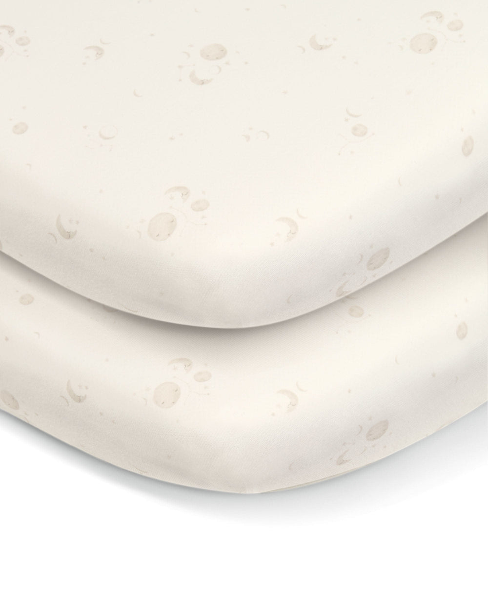 Mamas &amp; Papas Blankets Lua Fitted Sheets (Pack of 2) - Cosmic Sky