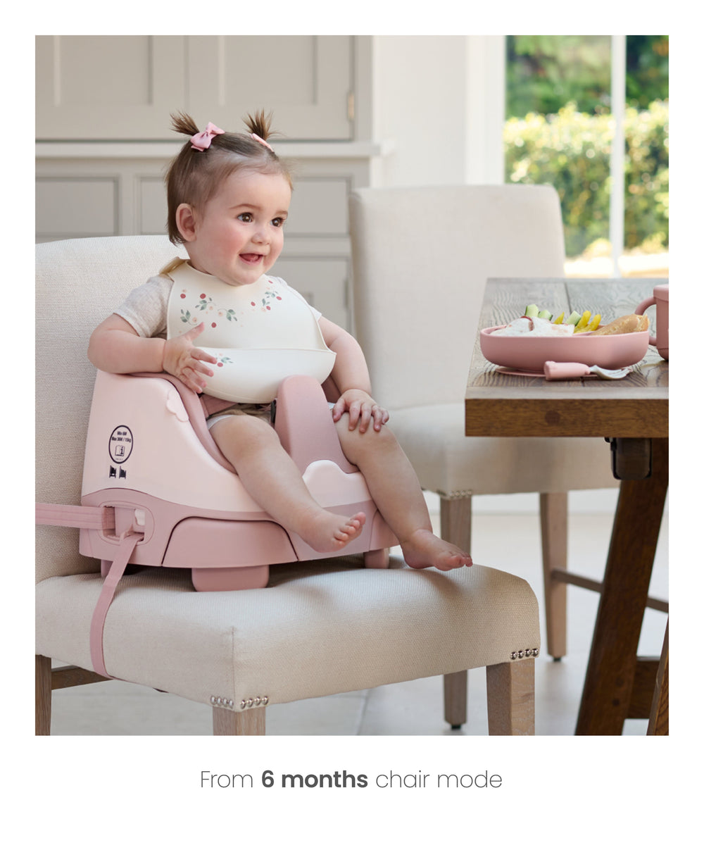 Mamas &amp; Papas Booster Seats Bug 3-in-1 Floor &amp; Booster Seat with Activity Tray - Blossom