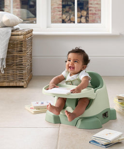 Mamas & Papas Booster Seats Bug 3-in-1 Floor & Booster Seat with Activity Tray - Eucalyptus