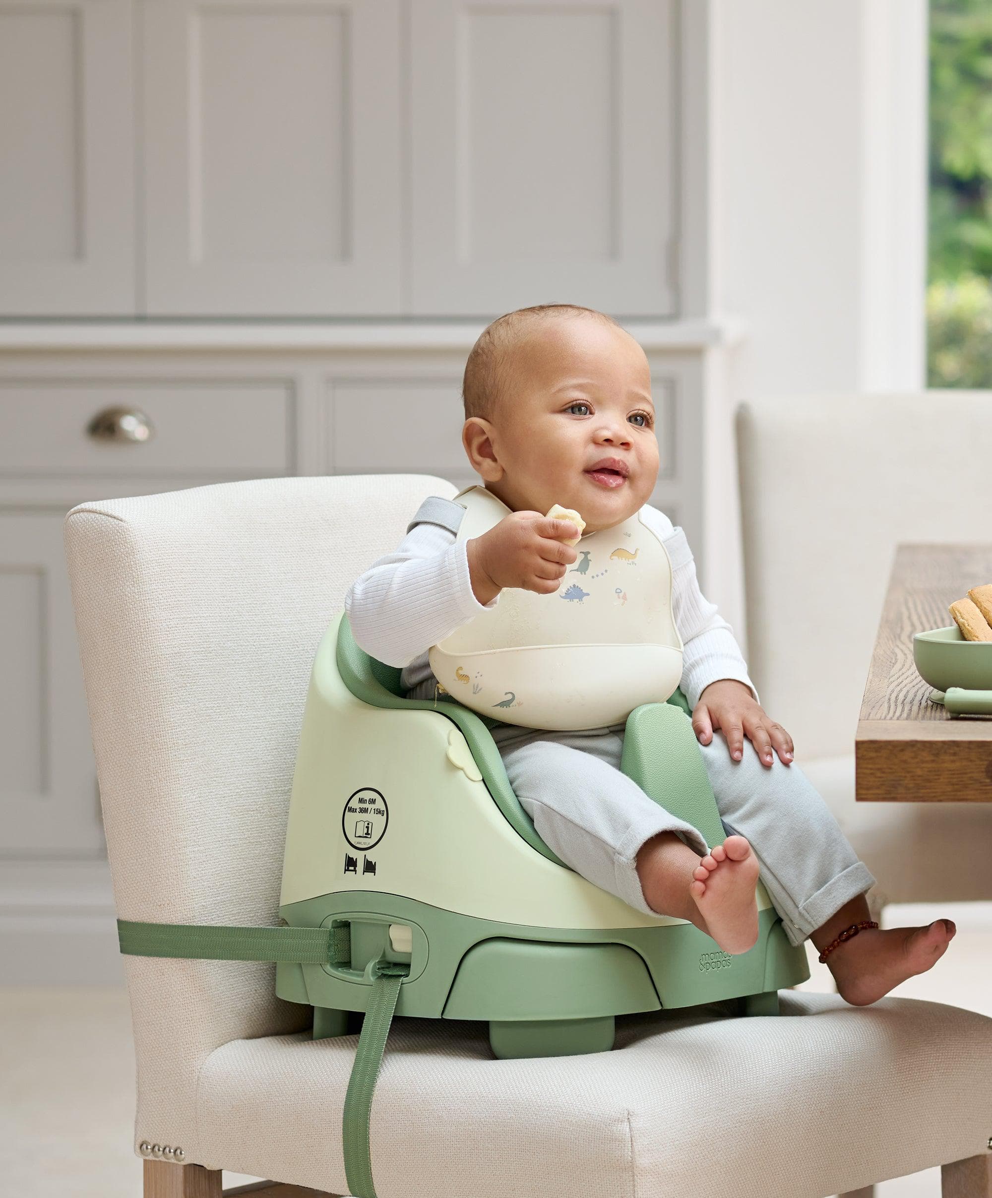 Bug 3-in-1 Floor Booster Seat Eucalyptus – Mamas Papas IE