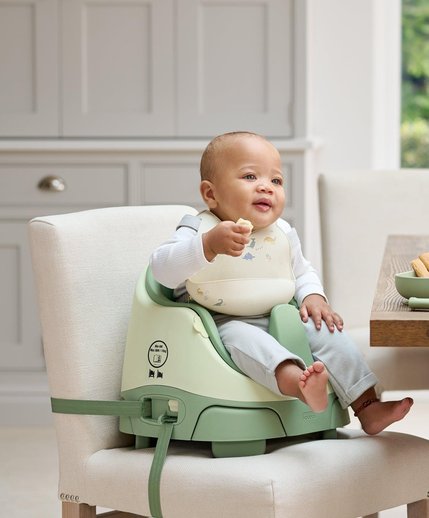 Bug 3-in-1 Floor Booster Seat Eucalyptus – Mamas Papas IE