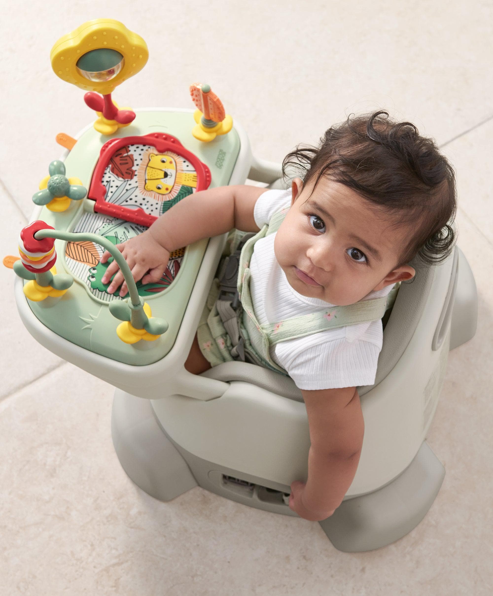 Bug 3 1 Floor & Booster Seat Activity Tray Pebble