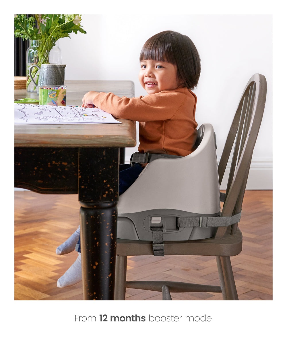 Mamas &amp; Papas Booster Seats Bug 3-in-1 Floor &amp; Booster Seat with Activity Tray - Pebble Grey