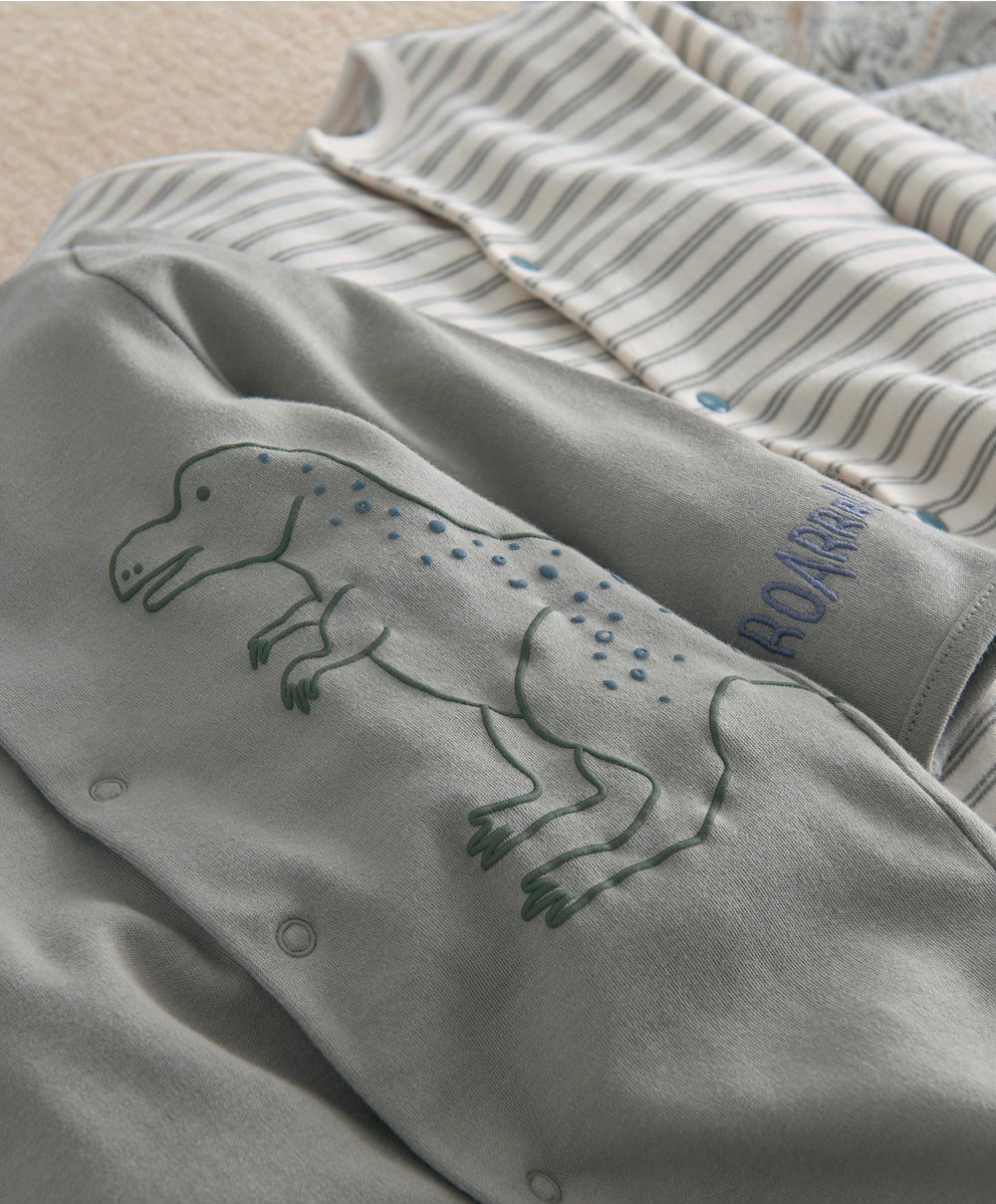 Mamas &amp; Papas Born to Roar Sleepsuits (Pack of 3)