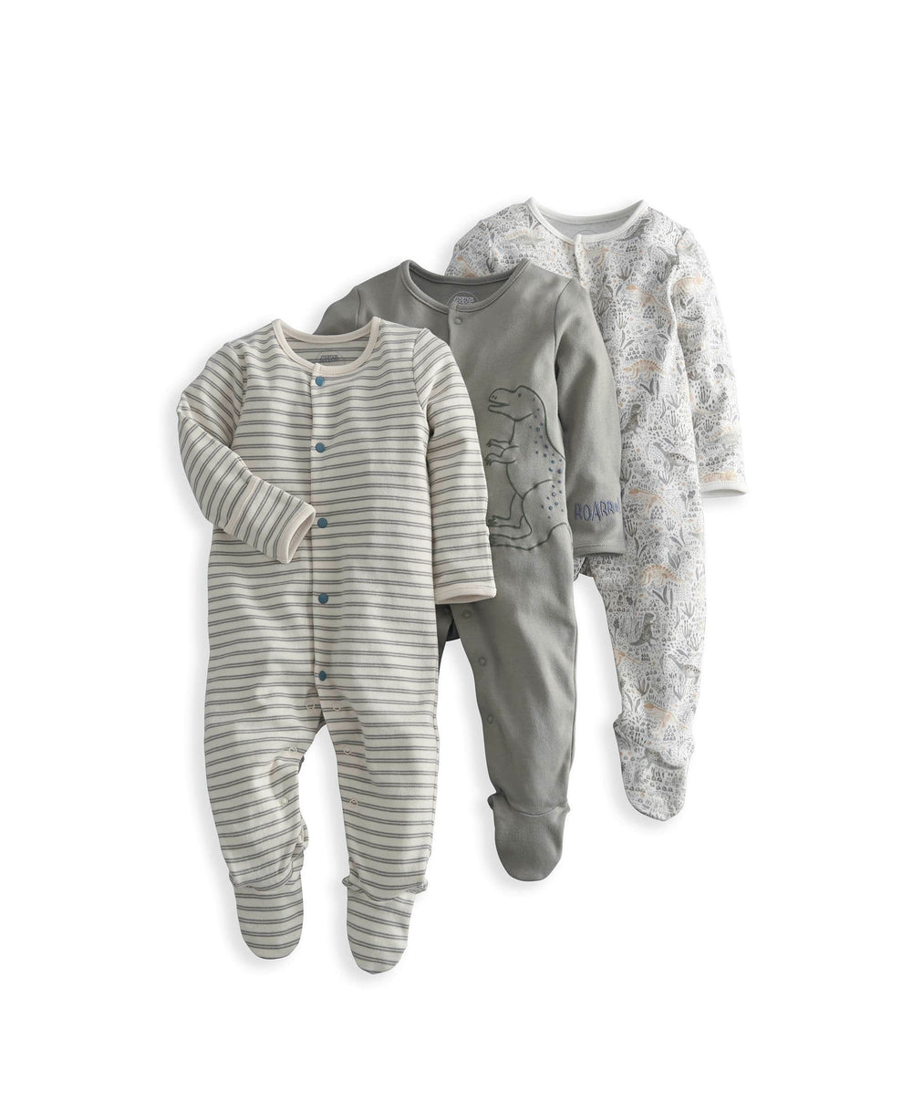 Mamas &amp; Papas Born to Roar Sleepsuits (Pack of 3)