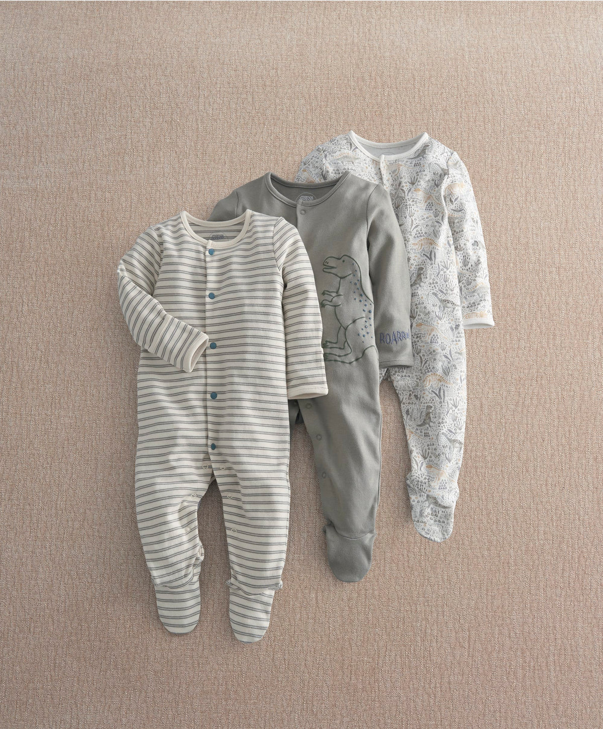 Mamas & Papas Born to Roar Sleepsuits (Pack of 3)
