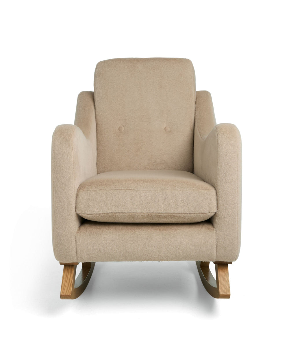 Mamas &amp; Papas Bowdon Nursing Chair &amp; Footstool Set - Almond Sherpa