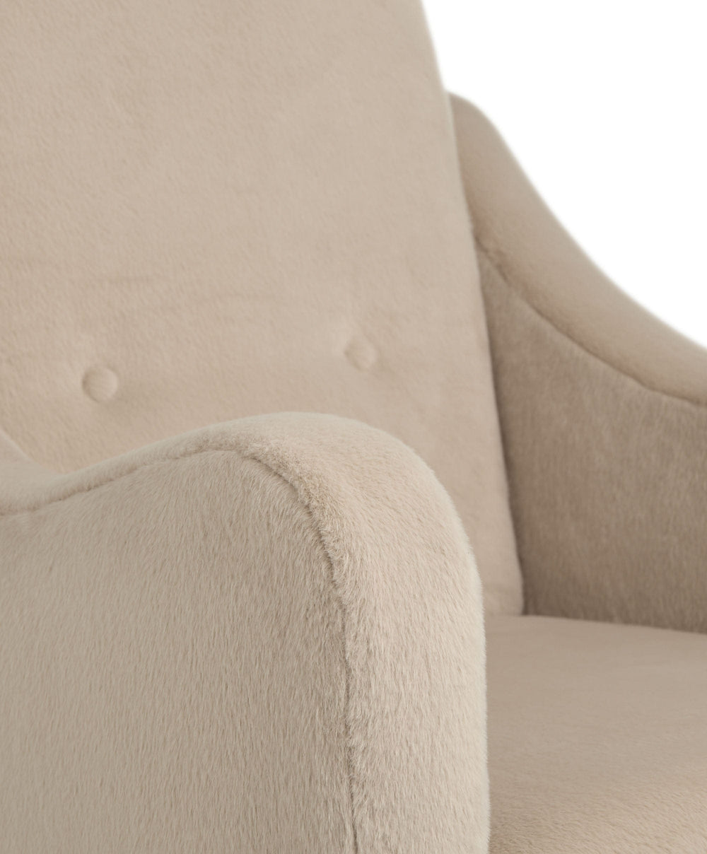 Mamas &amp; Papas Bowdon Nursing Chair &amp; Footstool Set - Almond Sherpa