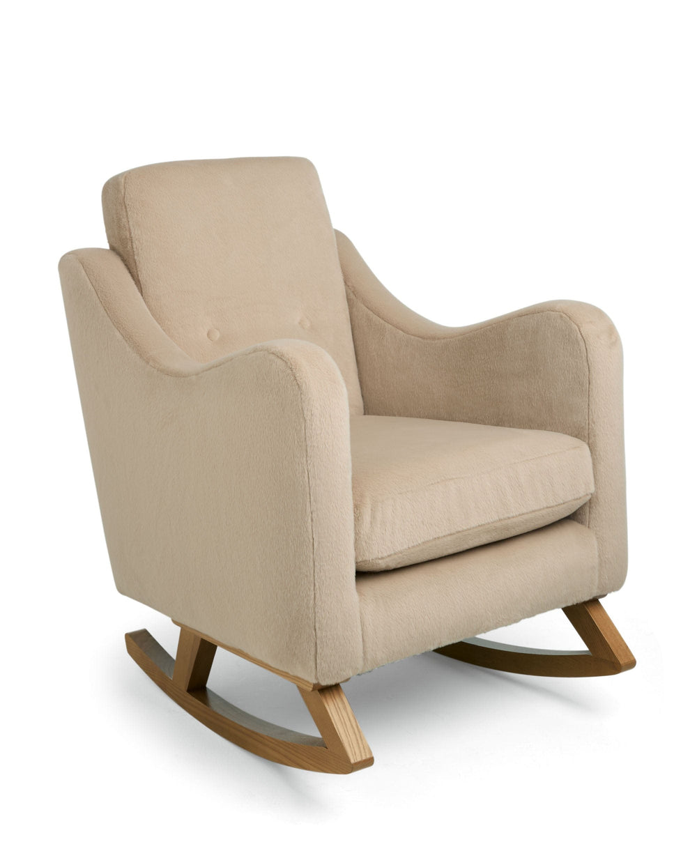 Mamas &amp; Papas Bowdon Nursing Chair &amp; Footstool Set - Almond Sherpa