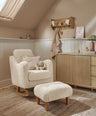 Mamas & Papas Bowdon Nursing Chair & Footstool Set - Snow Teddy
