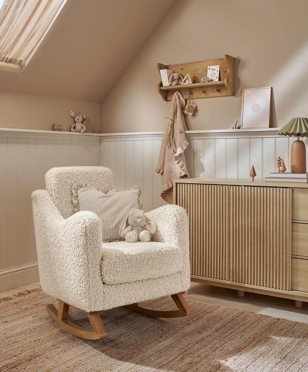 Mamas &amp; Papas Bowdon Nursing Chair - Snow Teddy