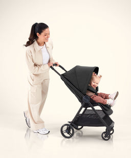 Mamas & Papas Buggies Libro Stroller Bundle with Quilted Memory Foam Liner (2 Piece)– Liquorice/Graphite