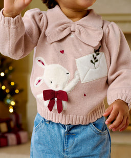 Mamas & Papas Bunny & Bow Jumper