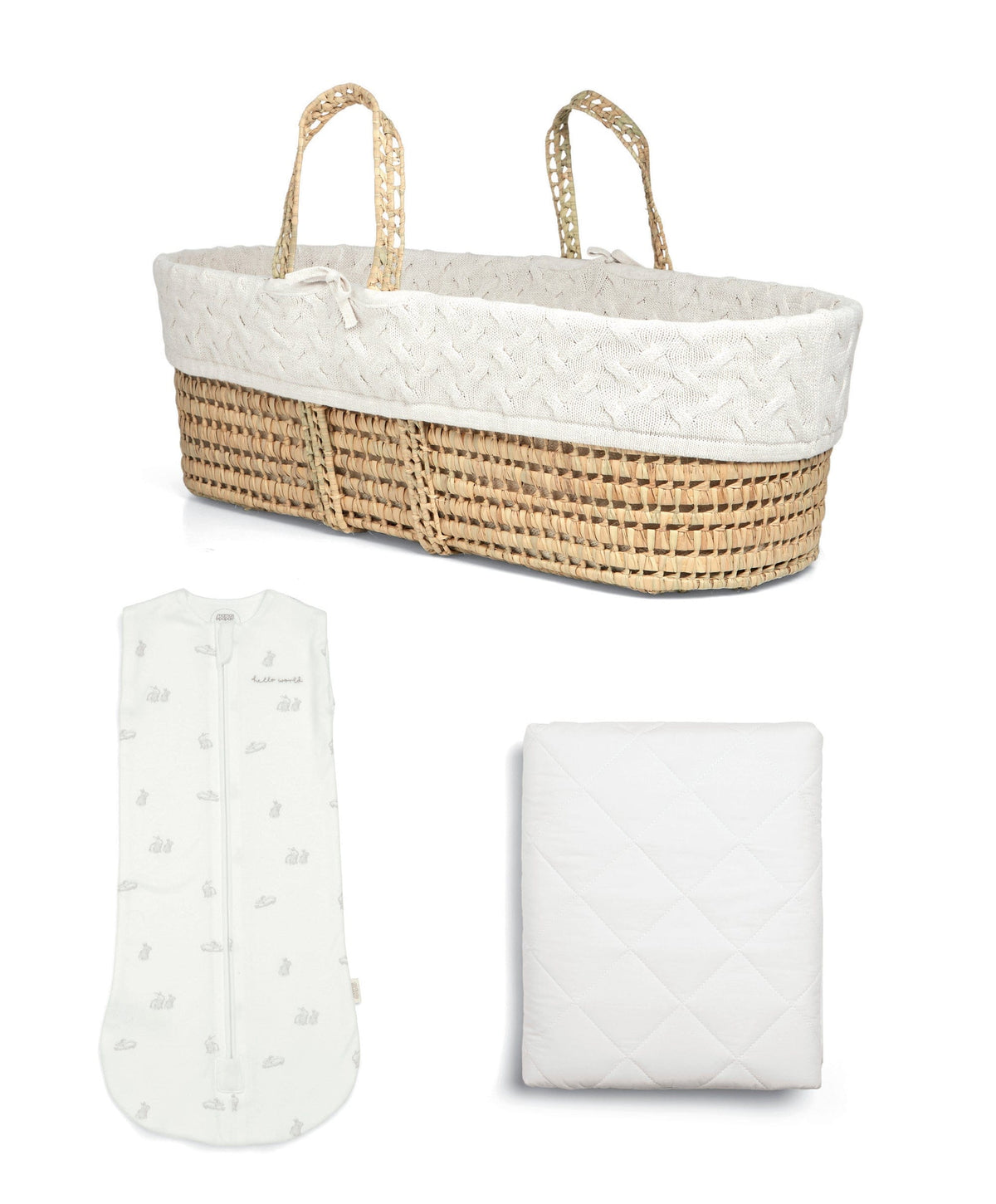 Mamas & Papas Bunny Moses Basket Bundle (3 Pieces)