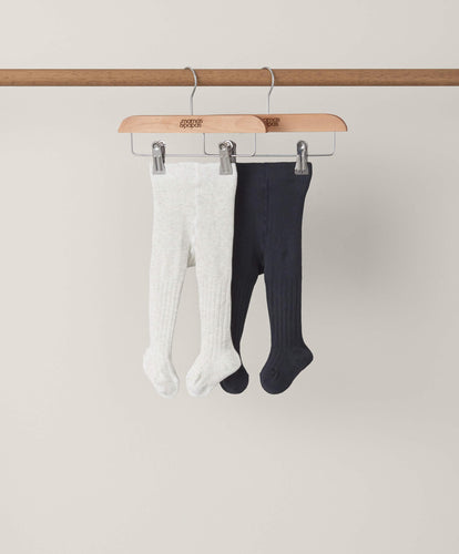 Mamas & Papas Cable Knit Tights (2 Pack) - Multi