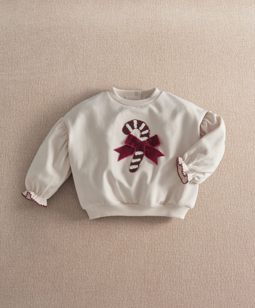 Mamas &amp; Papas Christmas Candy Cane Sweatshirt