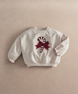 Mamas & Papas Christmas Candy Cane Sweatshirt