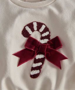 Mamas & Papas Christmas Candy Cane Sweatshirt