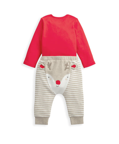 Mamas & Papas Christmas Reindeer Bodysuit & Legging Set