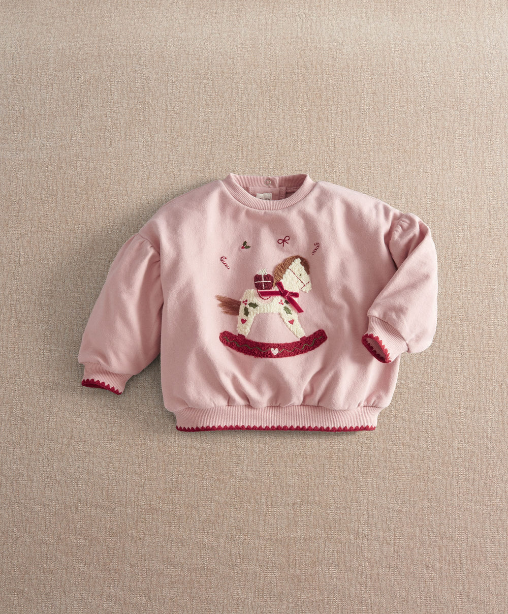 Mamas &amp; Papas Christmas Rocking Horse Sweatshirt